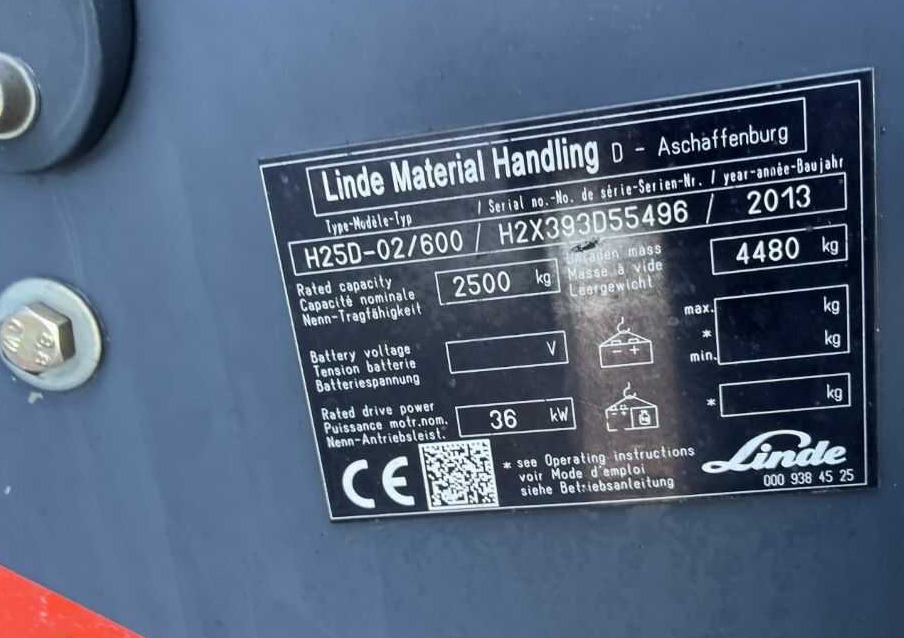 Linde H25D-02/600 - Diesel forklift: picture 4 Linde H25D-02/600 - Diesel forklift: picture 4