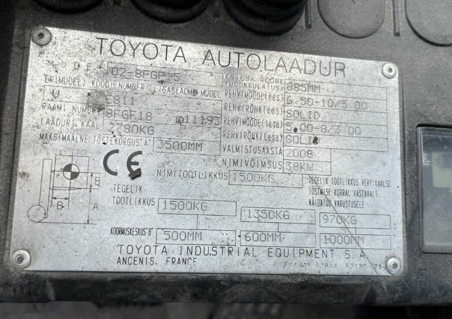 Toyota 8FGF15 - LPG forklift: picture 4 Toyota 8FGF15 - LPG forklift: picture 4