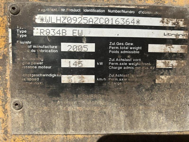 Crawler excavator Liebherr R934B EW: picture 8