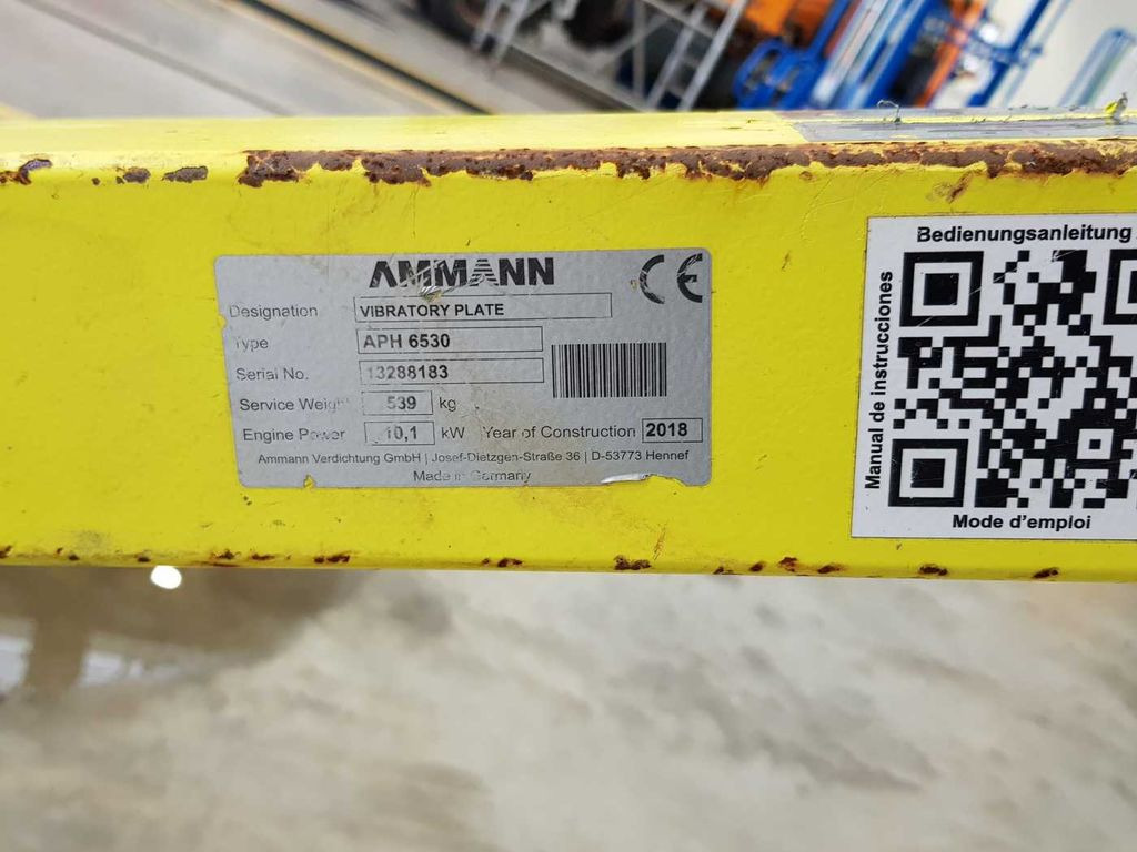 Vibratory plate Ammann APH 6530 Rüttelplatte / 539kg / 2018 / Diesel: picture 9