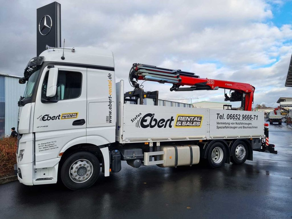 Mercedes-Benz Actros 2745 L 6x2 Baustoffpritsche+Kran Retarder - Crane truck, Dropside/ Flatbed truck: picture 4 Mercedes-Benz Actros 2745 L 6x2 Baustoffpritsche+Kran Retarder - Crane truck, Dropside/ Flatbed truck: picture 4