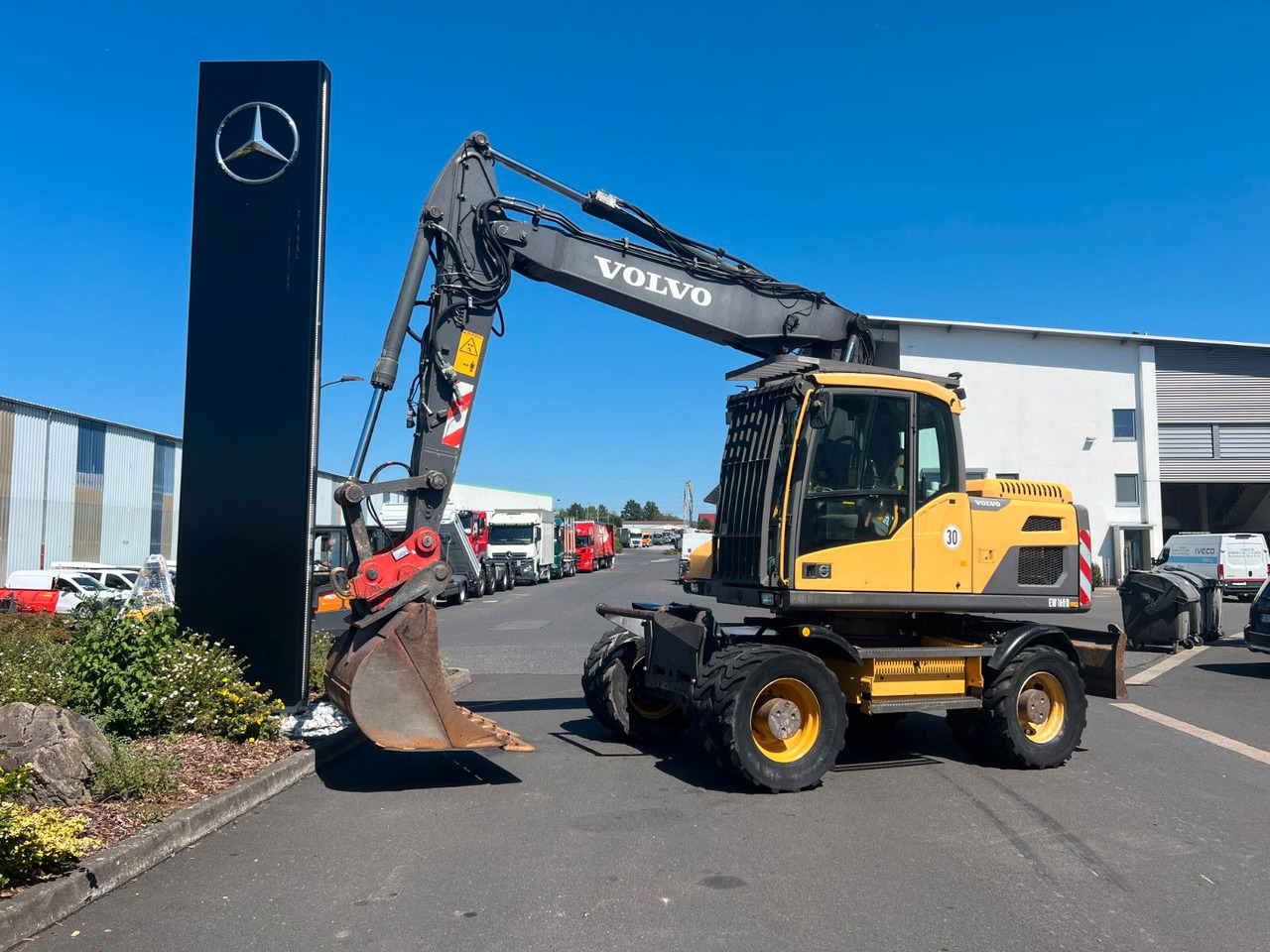 Volvo EW160D / 2014 / 1xTieflöffel / Forstschutzgitter - Wheel excavator: picture 1 Volvo EW160D / 2014 / 1xTieflöffel / Forstschutzgitter - Wheel excavator: picture 1