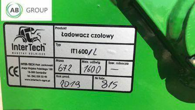 Inter-Tech Ładowacz czołowy IT1600/L - Front loader for tractor: picture 5 Inter-Tech Ładowacz czołowy IT1600/L - Front loader for tractor: picture 5