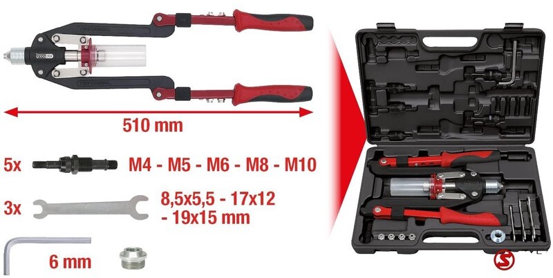 Diversen Universele blindklinknageltangset 11 delig - Automotive tool: picture 2 Diversen Universele blindklinknageltangset 11 delig - Automotive tool: picture 2