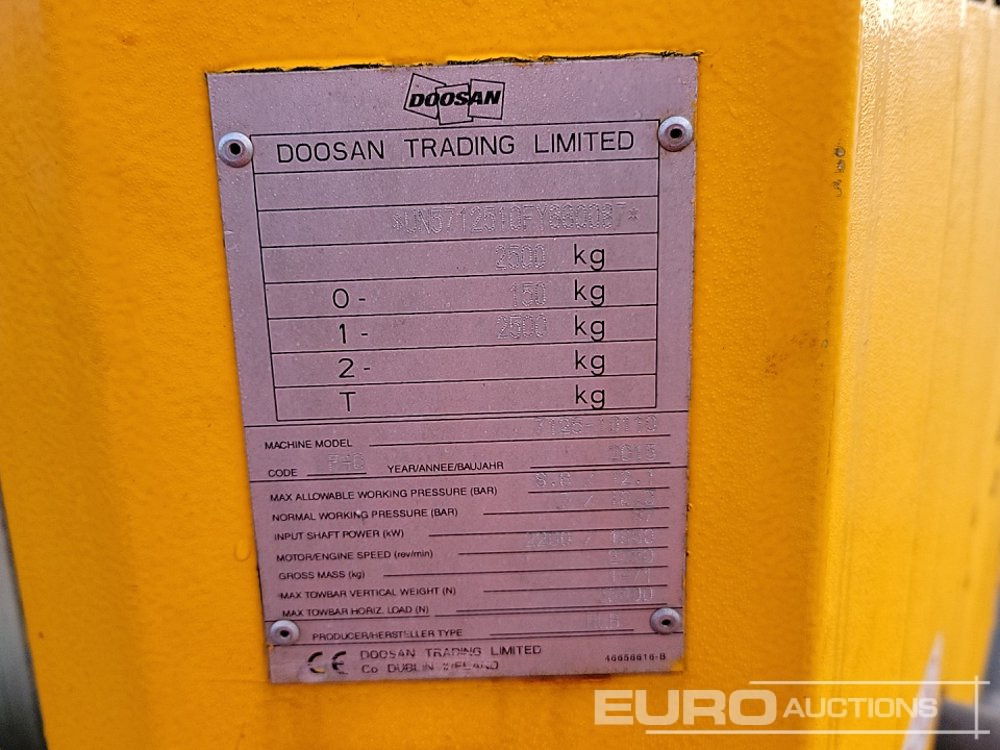 Air compressor 2015 Doosan 7125-10110: picture 34