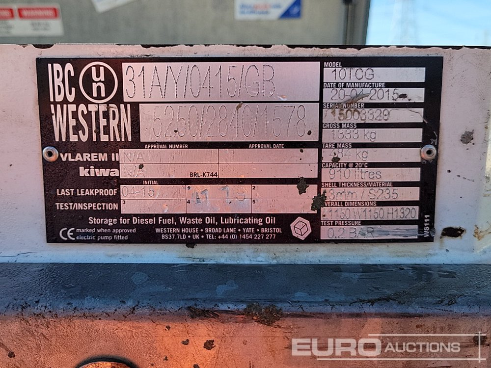 Storage tank 2015 Western 10TCG: picture 15