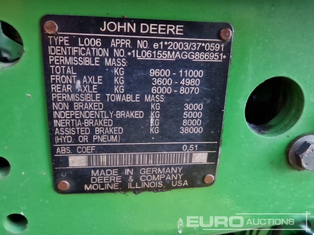 Farm tractor 2016 John Deere 6155M: picture 43 Farm tractor 2016 John Deere 6155M: picture 43