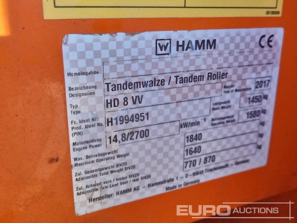 Roller 2017 Hamm HD8VV: picture 35