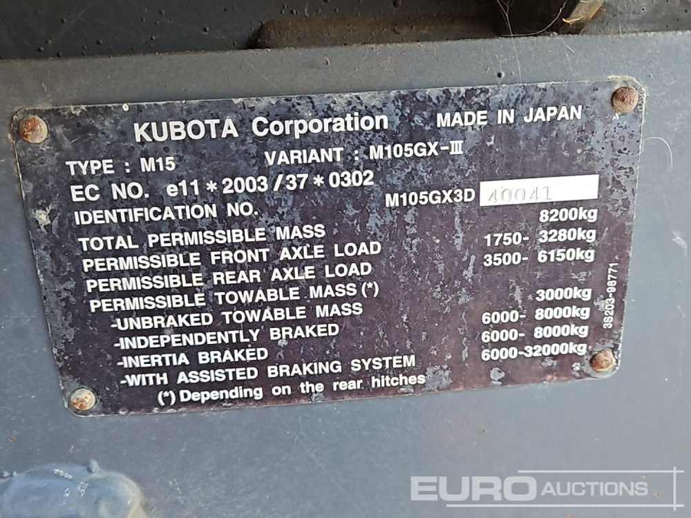 Farm tractor 2017 Kubota M105GX-III: picture 44