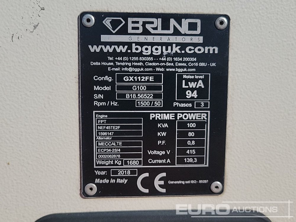 Generator set 2018 Bruno G100: picture 32