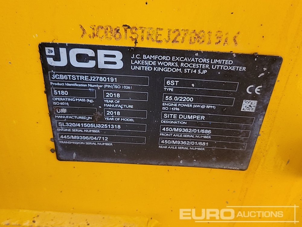 Mini dumper 2018 JCB 6ST: picture 45