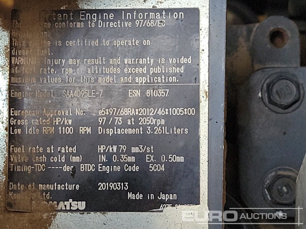 Crawler excavator 2019 Komatsu PC138US-11: picture 32
