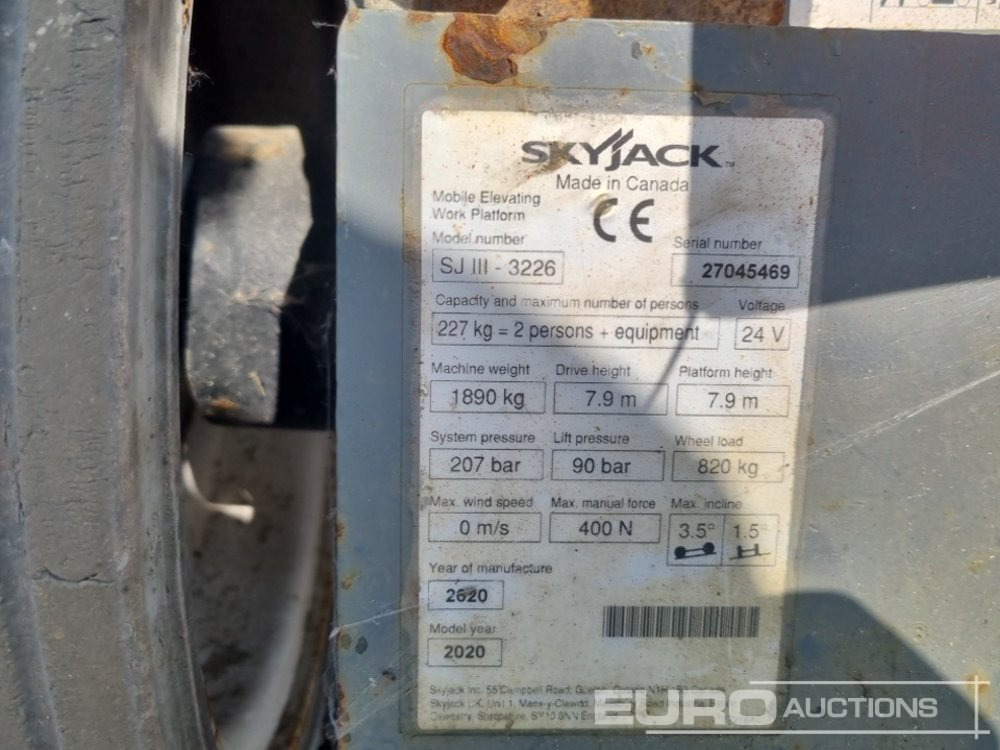 Aerial platform 2020 SkyJack SJ3226: picture 29