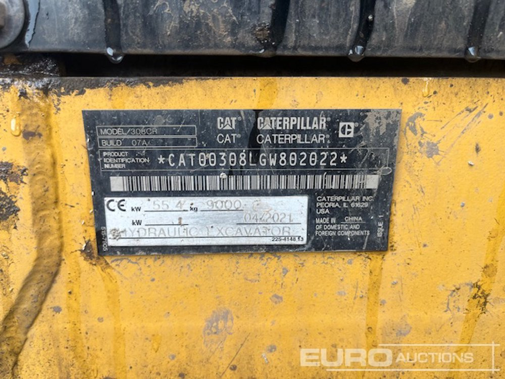 Mini excavator 2021 CAT 308CR: picture 10