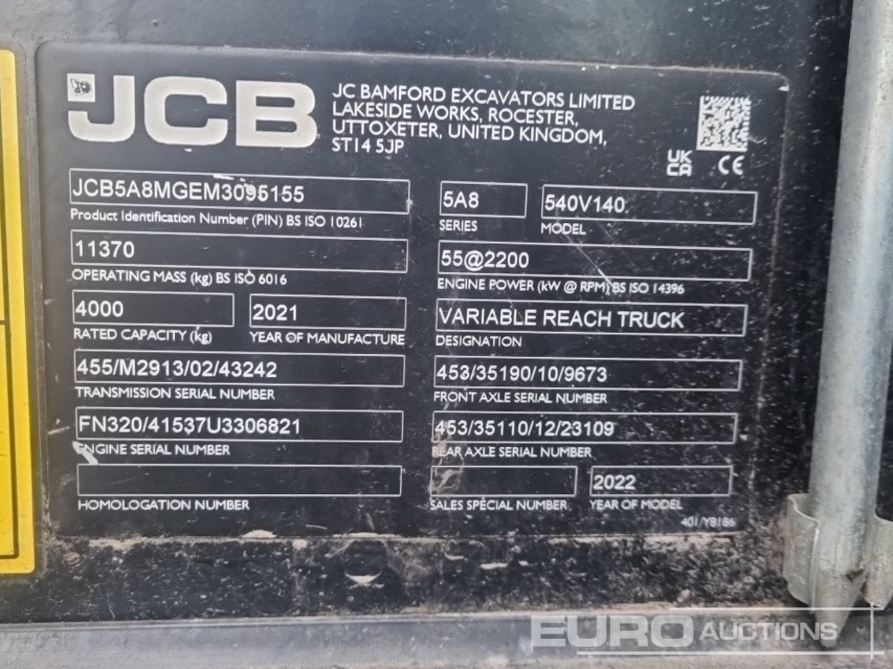 Telescopic handler 2022 JCB 540-140 Hi Viz: picture 41
