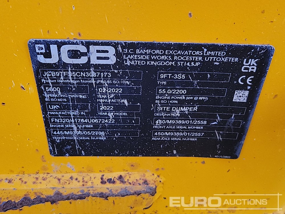 Mini dumper 2022 JCB 9FT-3S5: picture 47