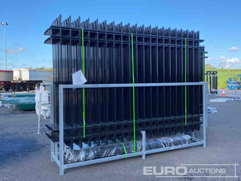 Unused 2025 3m x 2m Iron Fencing Panels (20 of) Posts (21 of) - Agricultural machinery: picture 1 Unused 2025 3m x 2m Iron Fencing Panels (20 of) Posts (21 of) - Agricultural machinery: picture 1