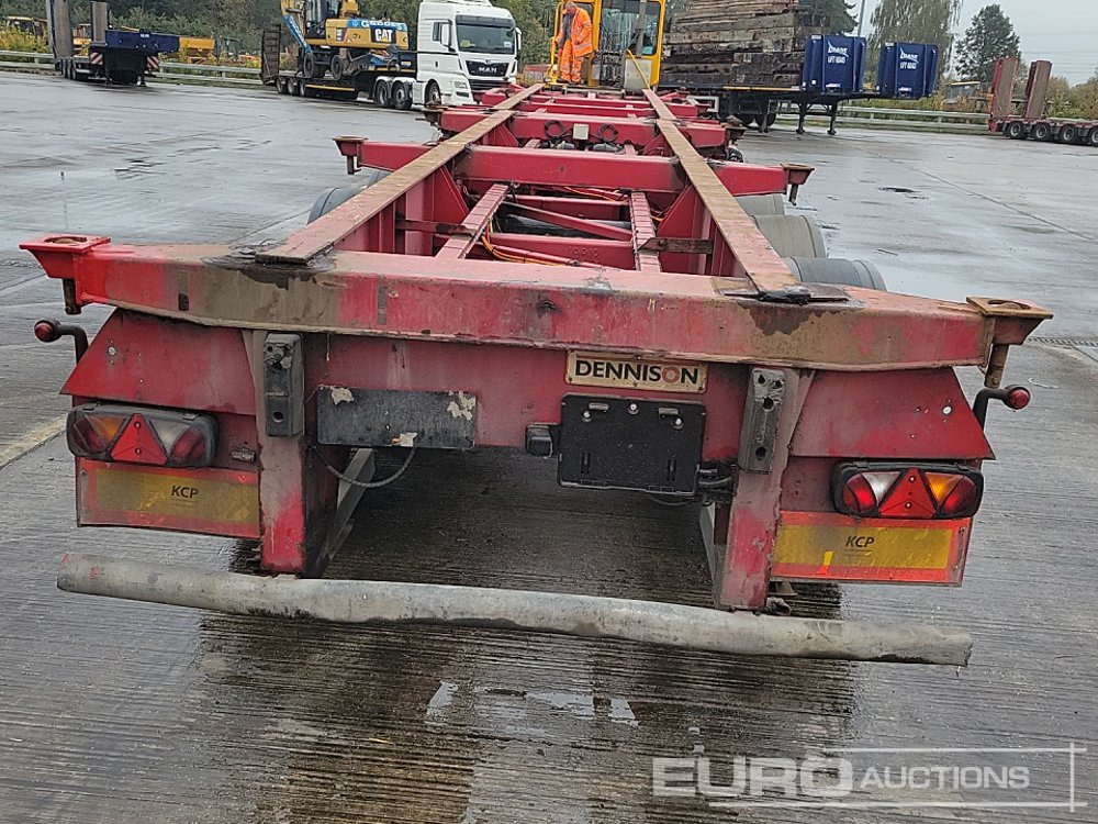Dennison 4 Axle 2x20`Twist & Lock Multi-Functional Skeleton Trailer - Dropside/ Flatbed semi-trailer: picture 4 Dennison 4 Axle 2x20`Twist & Lock Multi-Functional Skeleton Trailer - Dropside/ Flatbed semi-trailer: picture 4