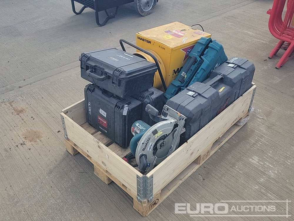 Probst FXAH120 Cordless Vacuum Lift (3 of), Makita 110 Volt Circular Saw, Makita Cordless Resipricating Saw, 415 Volt Masters Space Heater, 110 Volt Milwaukee Hammer Drill - Construction equipment: picture 1 Probst FXAH120 Cordless Vacuum Lift (3 of), Makita 110 Volt Circular Saw, Makita Cordless Resipricating Saw, 415 Volt Masters Space Heater, 110 Volt Milwaukee Hammer Drill - Construction equipment: picture 1