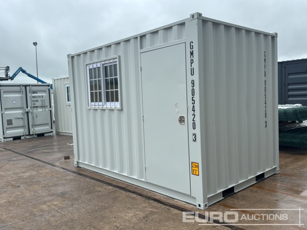 Unused 12ft Office Container, 1 End Door, 1 Window, 1 Side Door (Cannot Be Reconsigned) - Shipping container: picture 1 Unused 12ft Office Container, 1 End Door, 1 Window, 1 Side Door (Cannot Be Reconsigned) - Shipping container: picture 1