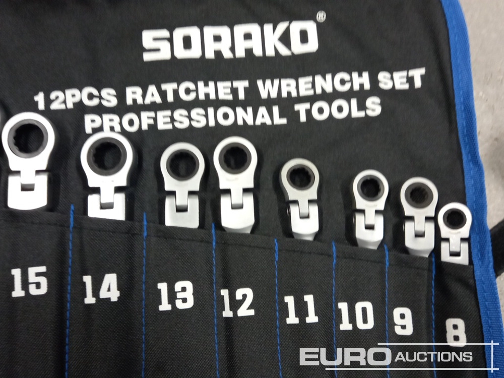 Unused 12pcs Flexible Ratchet Spanner Set, 8-19 mm - Workshop equipment: picture 4 Unused 12pcs Flexible Ratchet Spanner Set, 8-19 mm - Workshop equipment: picture 4