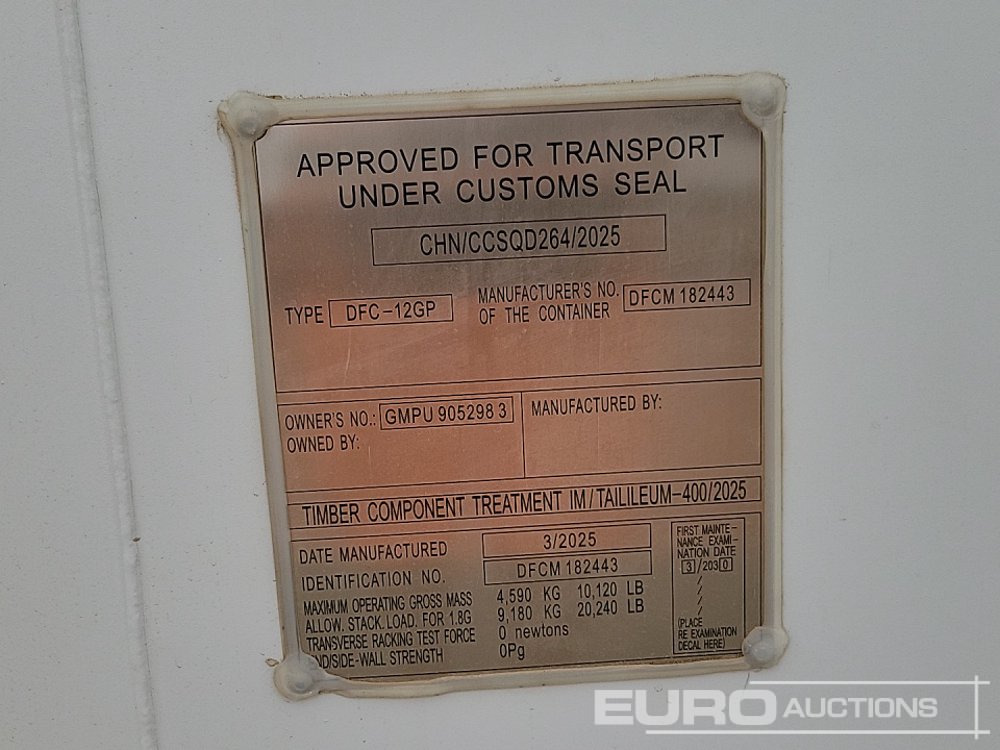 Shipping container Unused 2025 12' x 7' Container, 1 Door, 1 Window, 1 End Door (Cannot Be Reconsigned): picture 21