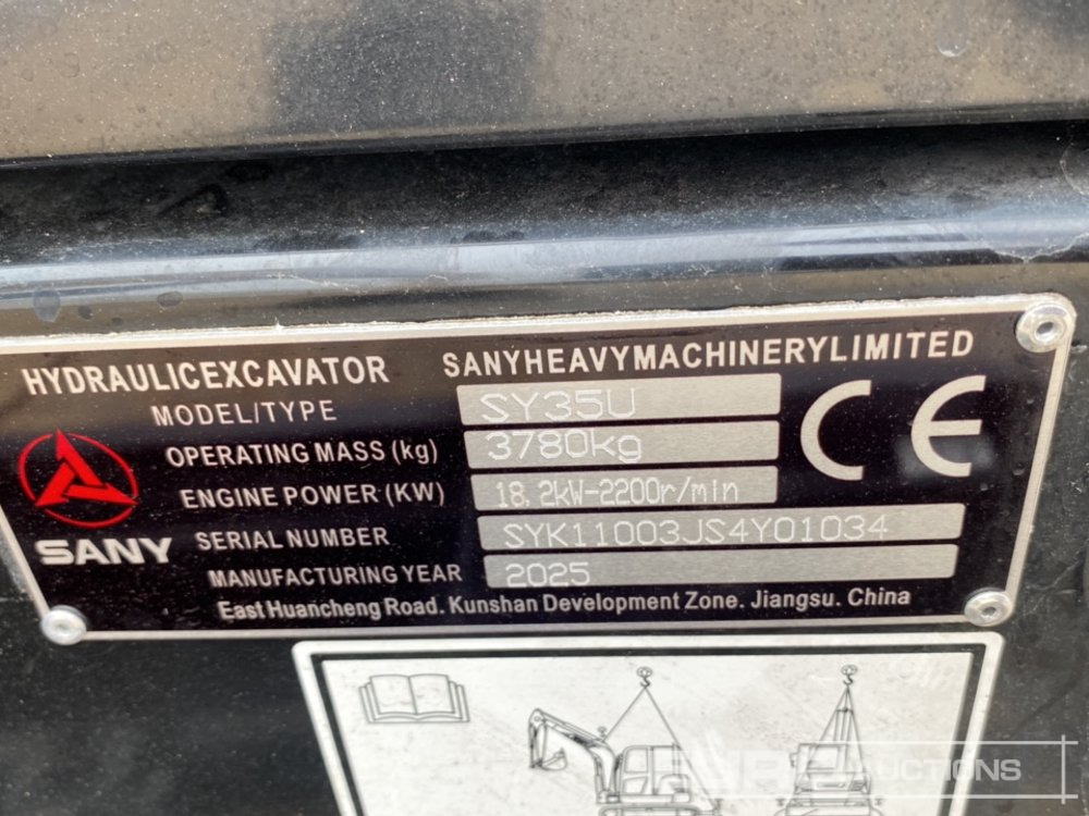 Mini excavator Unused 2025 Sany SY35U: picture 50