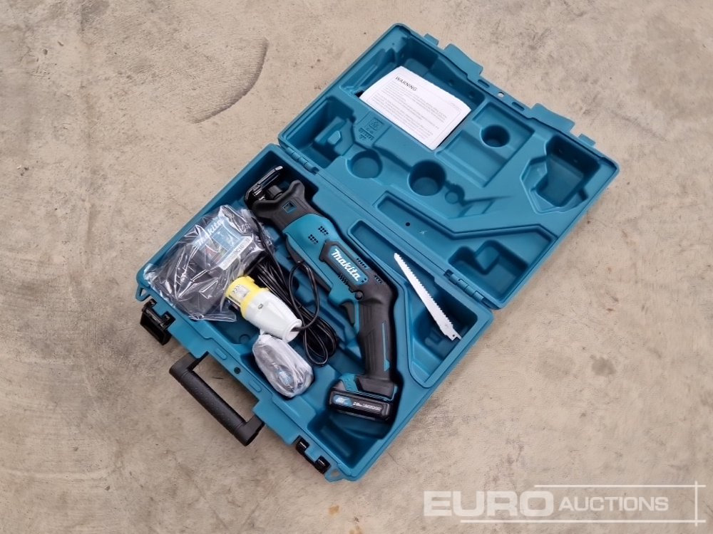 Unused Makita 12V Recipricating Saw, 2 Batteries, 110v Charger, Case - Construction equipment: picture 1 Unused Makita 12V Recipricating Saw, 2 Batteries, 110v Charger, Case - Construction equipment: picture 1