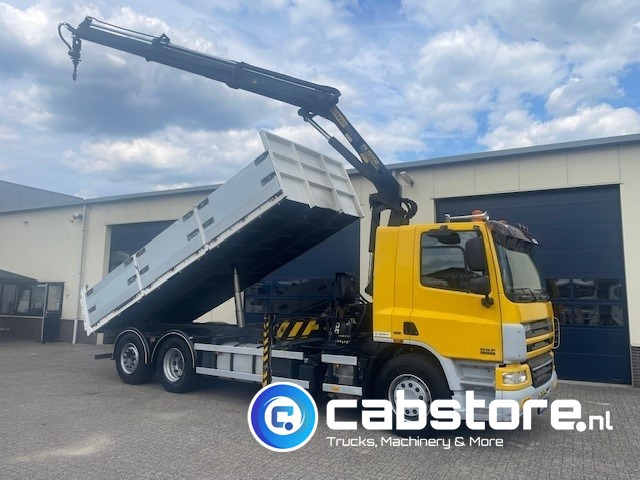 DAF CF 75.310 FAN 6x2 Euro 5 - MANUAL - Bouwjaar 2008 - Kipper - Palfinger PK 15002 Performance - Km 550.899 - Good condition! - Crane truck: picture 1 DAF CF 75.310 FAN 6x2 Euro 5 - MANUAL - Bouwjaar 2008 - Kipper - Palfinger PK 15002 Performance - Km 550.899 - Good condition! - Crane truck: picture 1