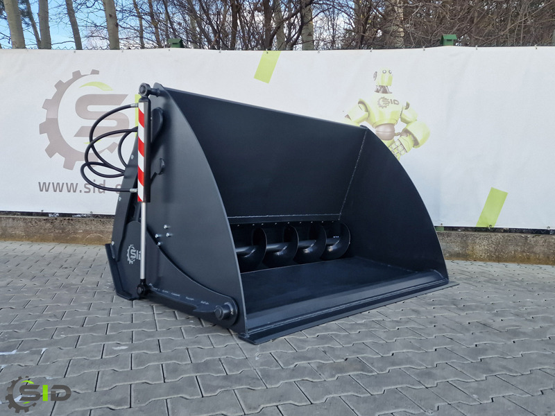 SID EINFUTTERSCHAUFEL MIT SCHNECKE / Godet distributeur de concentrés / Feeder bucket 1,2 M - Loader bucket for Agricultural machinery: picture 1 SID EINFUTTERSCHAUFEL MIT SCHNECKE / Godet distributeur de concentrés / Feeder bucket 1,2 M - Loader bucket for Agricultural machinery: picture 1