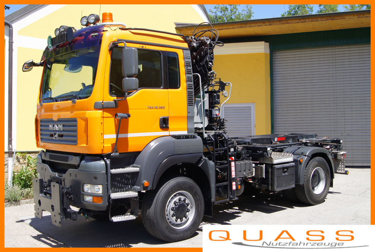 MAN TGA 18.360 BL 4x4/Euro4/TÜV/HIAB 111/MULTILIFT/Winterdienst - Cable system truck, Crane truck: picture 1 MAN TGA 18.360 BL 4x4/Euro4/TÜV/HIAB 111/MULTILIFT/Winterdienst - Cable system truck, Crane truck: picture 1