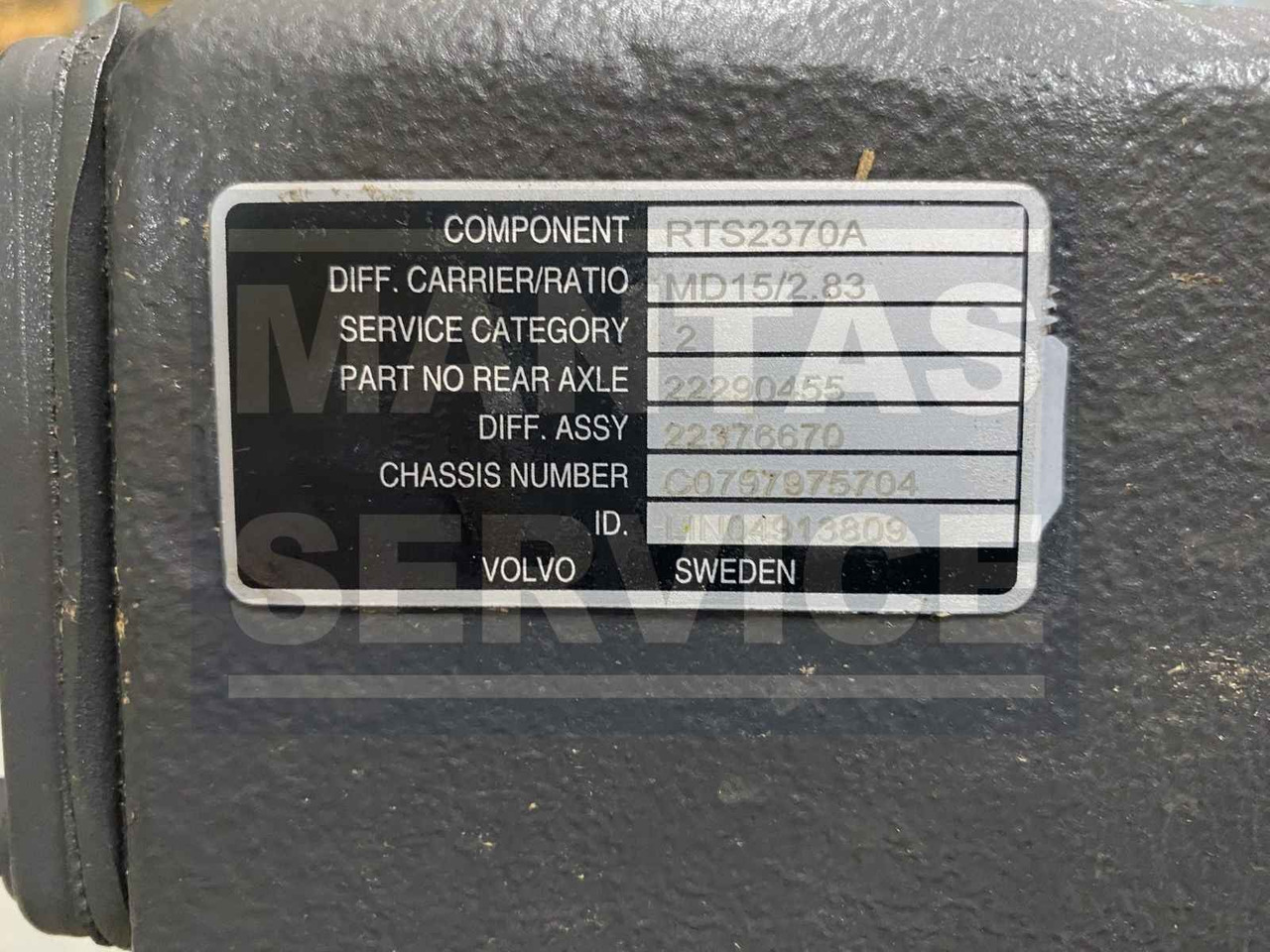 VOLVO DOUBLE DRIVE DIFF VSP-22376670 - Differential gear for Truck: picture 2 VOLVO DOUBLE DRIVE DIFF VSP-22376670 - Differential gear for Truck: picture 2