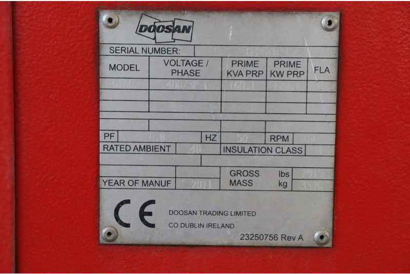 Generator set Doosan G160: picture 17