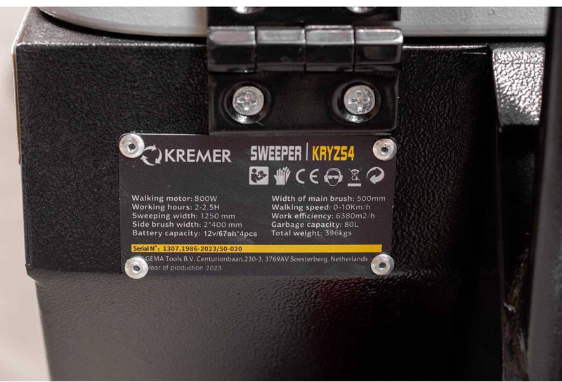 New Road sweeper Kremer KRYZS4 Zit: picture 7 New Road sweeper Kremer KRYZS4 Zit: picture 7