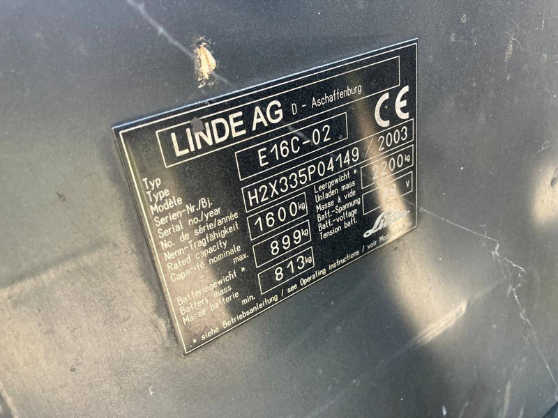 Electric forklift Linde E16C-02: picture 7
