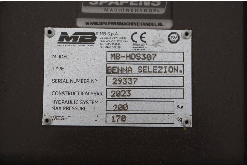 New Quick coupler MB Trac MB-HDS307: picture 10 New Quick coupler MB Trac MB-HDS307: picture 10