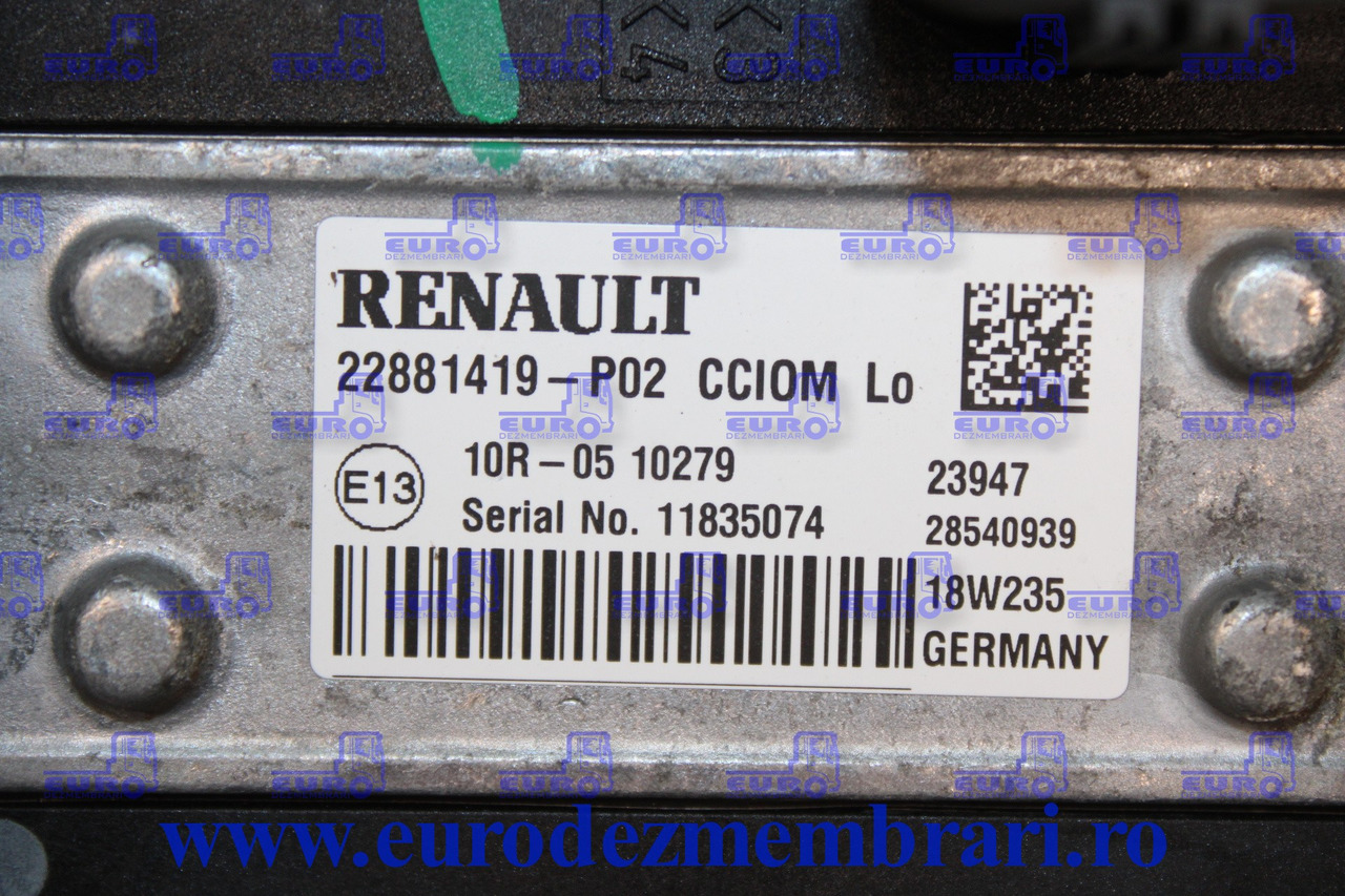 CALCULATOR CCIOM RENAULT T 22881419 - ECU for Truck: picture 2 CALCULATOR CCIOM RENAULT T 22881419 - ECU for Truck: picture 2
