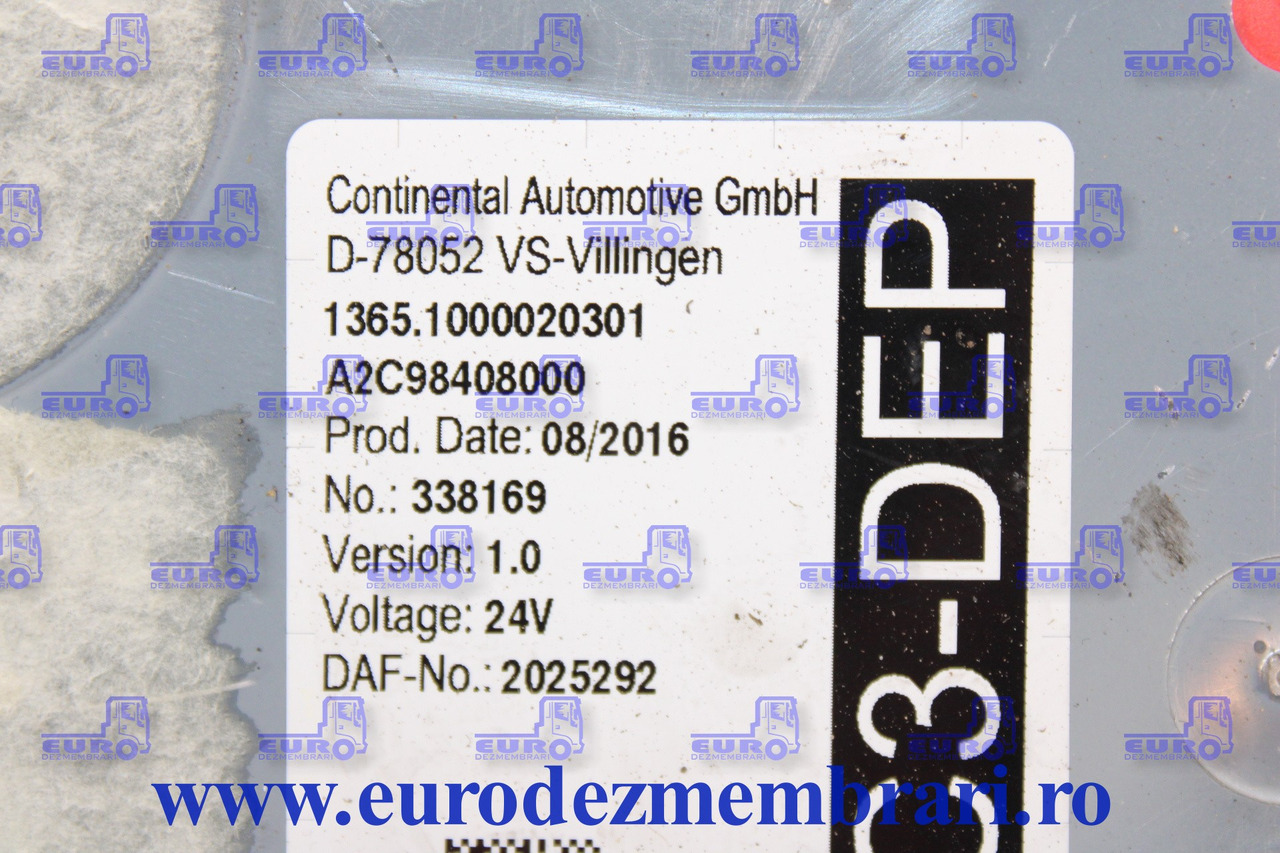CALCULATOR VIC3-DEP DAF XF106 2025292 - ECU for Truck: picture 2 CALCULATOR VIC3-DEP DAF XF106 2025292 - ECU for Truck: picture 2