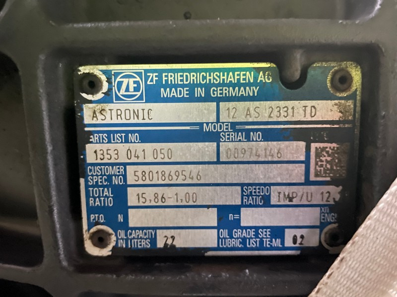 CUTIE DE VITEZE IVECO AUTOMATA CU RETARDER 12 AS 2331 TD R=15,86-1,00 5801869546 - Gearbox for Truck: picture 5 CUTIE DE VITEZE IVECO AUTOMATA CU RETARDER 12 AS 2331 TD R=15,86-1,00 5801869546 - Gearbox for Truck: picture 5