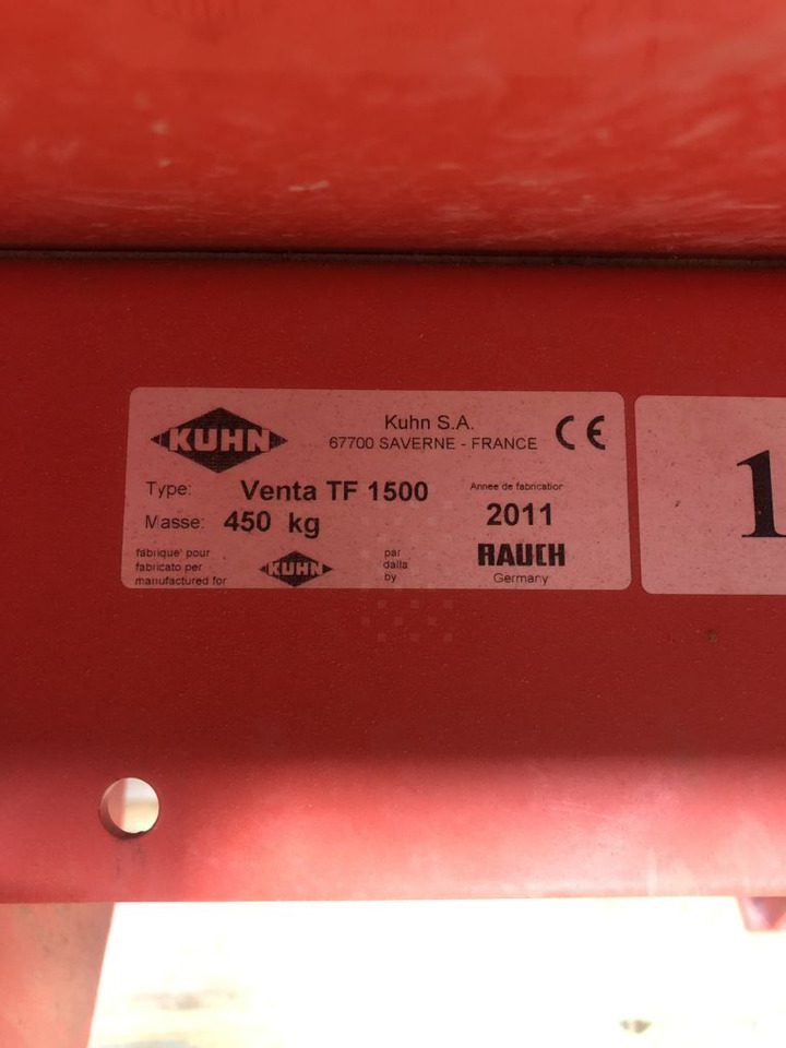 Combine seed drill Kuhn VENTA TF1500 + Kuhn HR4004DR: picture 10