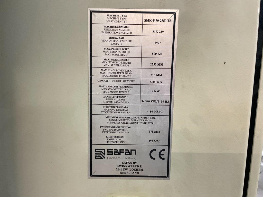 Safan SMK-P 50-2550 TS1 - CNC machining center: picture 5 Safan SMK-P 50-2550 TS1 - CNC machining center: picture 5