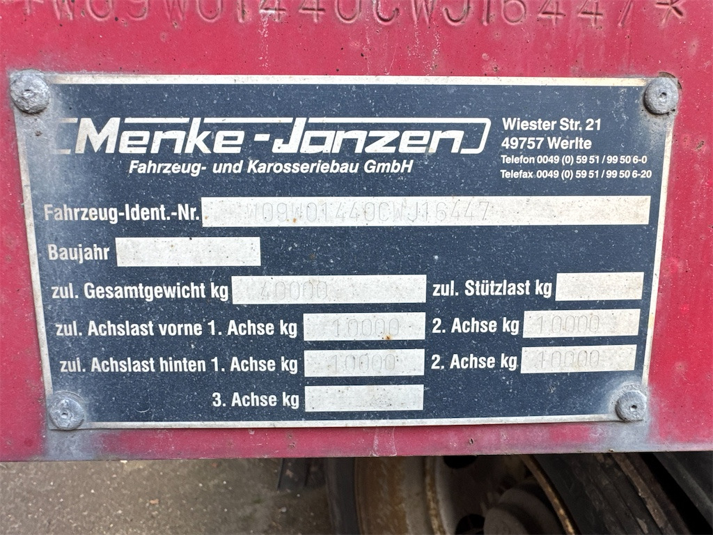 MENKE-JANZEN DA 40 - Trailer: picture 5 MENKE-JANZEN DA 40 - Trailer: picture 5