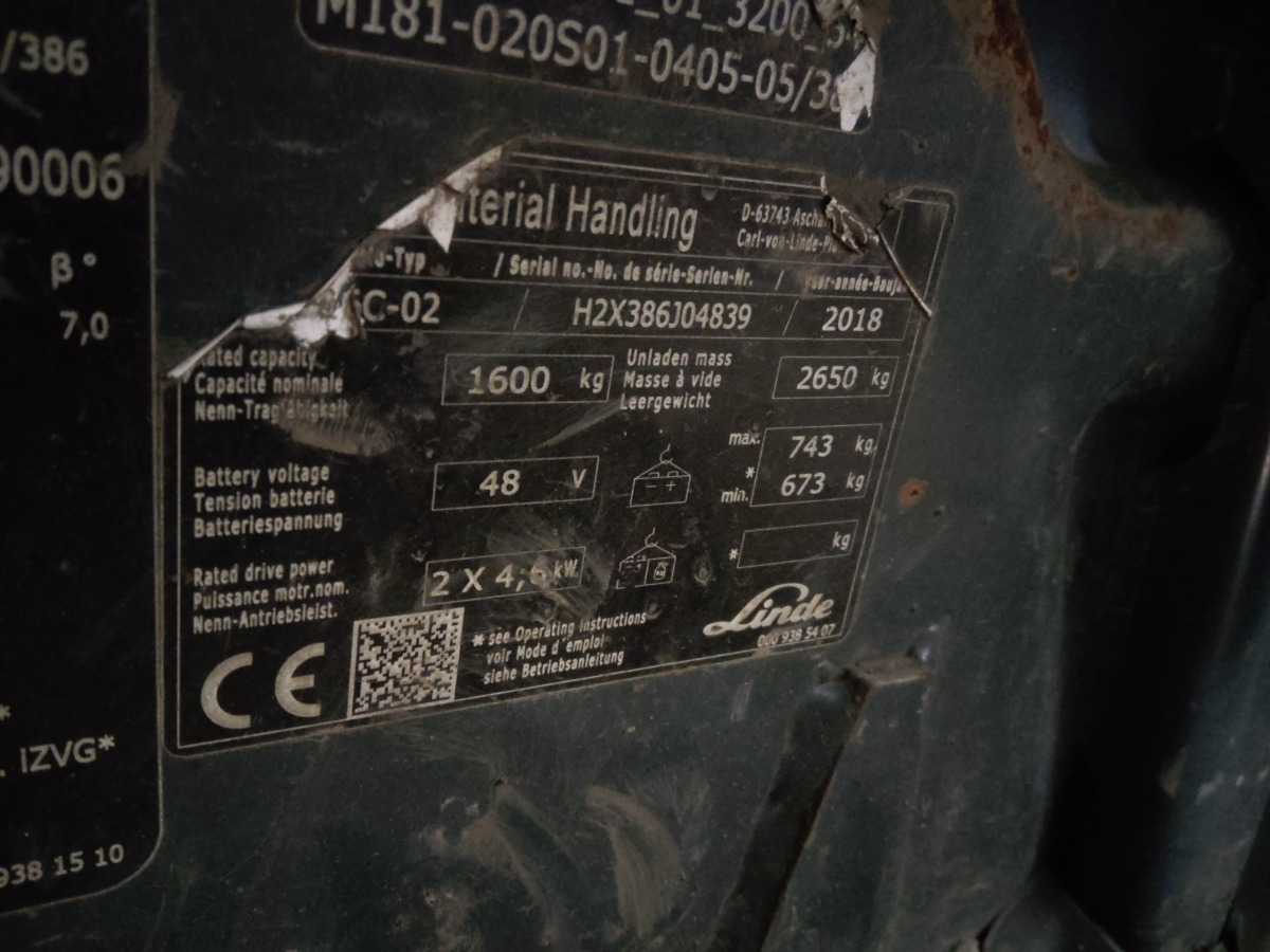 Electric forklift Linde E16C-02: picture 9