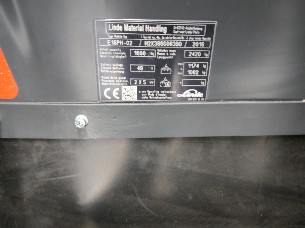 Linde E16PH-02/BILOVICE - Electric forklift: picture 5 Linde E16PH-02/BILOVICE - Electric forklift: picture 5