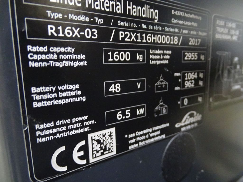 Linde R16X-03 - Reach truck: picture 5 Linde R16X-03 - Reach truck: picture 5