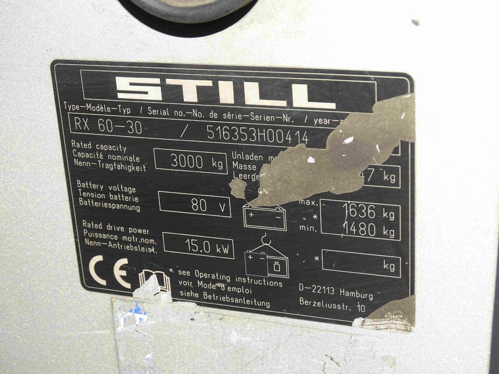 Still RX60-30 - Electric forklift: picture 5 Still RX60-30 - Electric forklift: picture 5