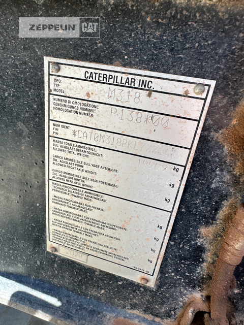 Wheel excavator Cat M318-07A: picture 8