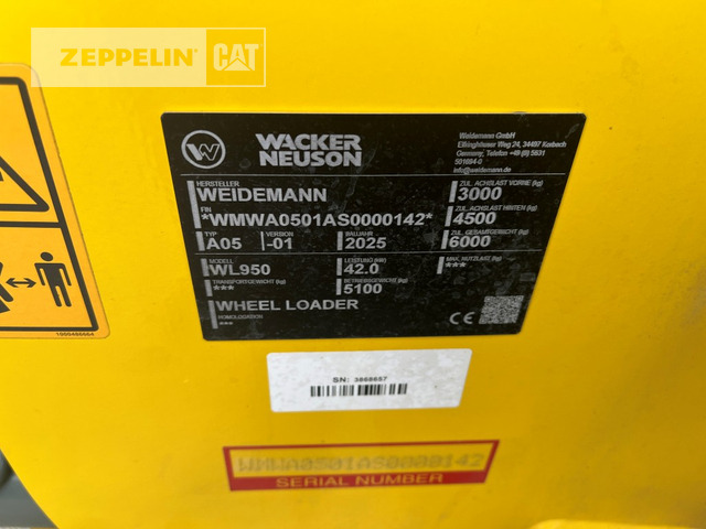 Wheel loader Wacker WL950: picture 6 Wheel loader Wacker WL950: picture 6